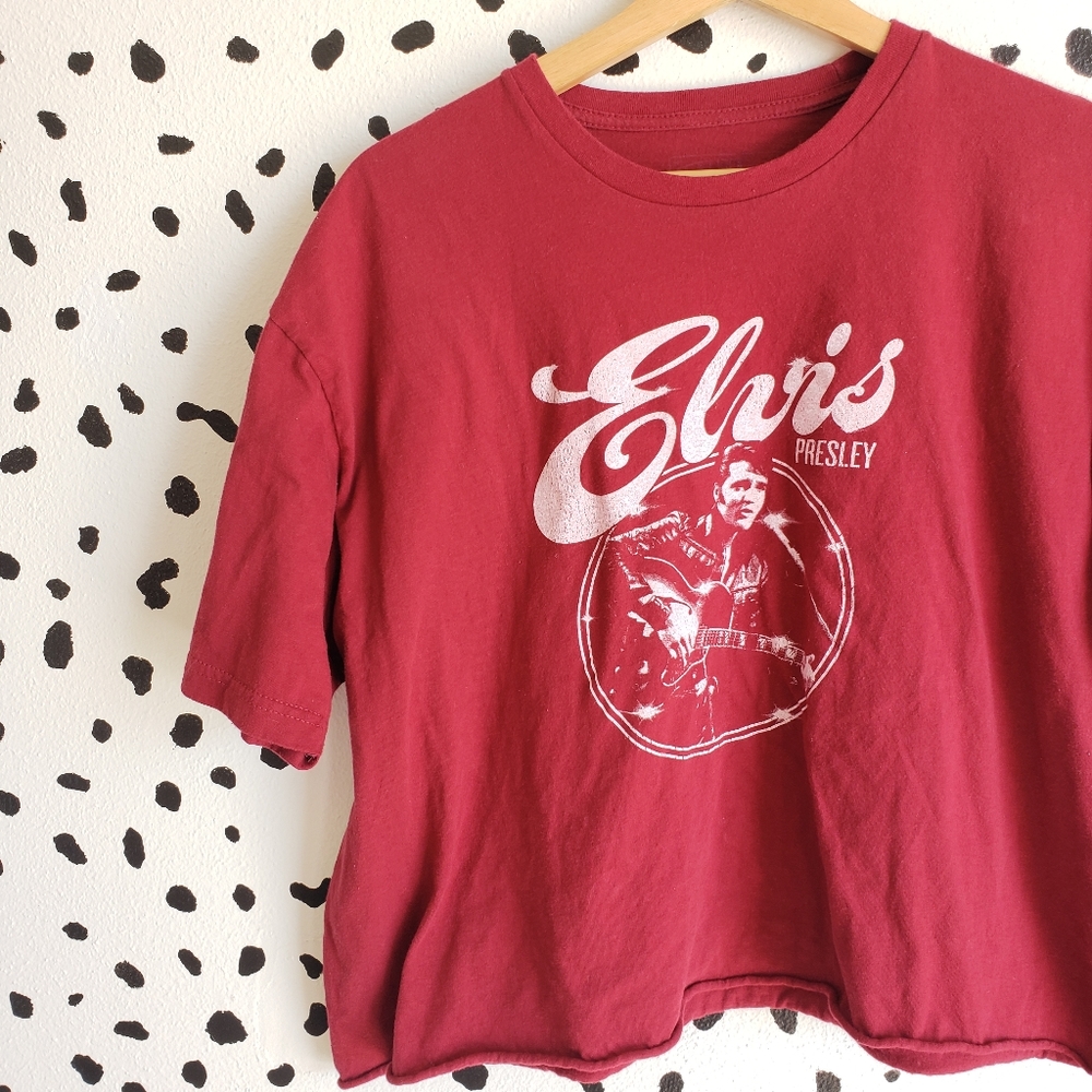 Red Elvis Cropped Tshirt